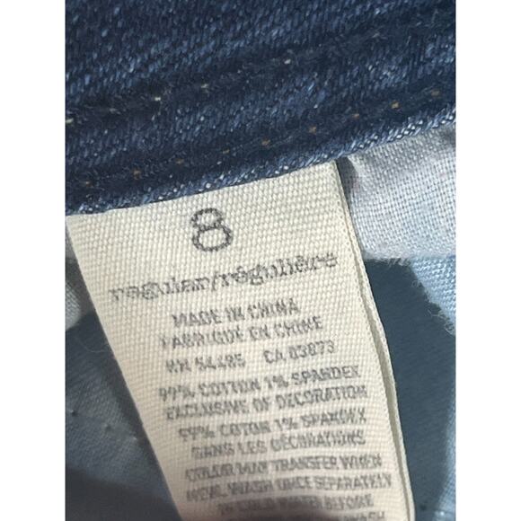 VTG American Eagle Women’s Jean Shorts 8‎ Long Bermuda Stretch Denim - Picture 3 of 9